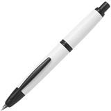 PILOT CAPLESS BLACK ACCENT FOUNTAIN PEN WHITE BARREL MEDIUM NIB BLACK INK