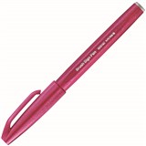 PENTEL SES15C BRUSH SIGN PEN MARKER BURGUNDY BOX 10