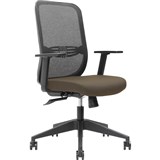 BRINDIS TASK CHAIR HIGH MESH BACK NYLON BASE ARMS CHOCOLATE