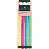 FABERCASTELL TEXTLINER 38 PASTEL HIGHLIGHTERS ASSORTED PACK 4
