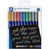 STAEDTLER 8325 METALLIC CALLIGRAPHY MARKER 28 MM ASSORTED PACK 10
