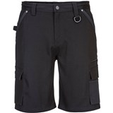 PORTWEST SLIM FIT STRETCH SHORTS BLACK 117