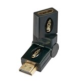 LINDY 41096 HDMI MALE TO FEMALE 360 DEGREE ADAPTER BLACK