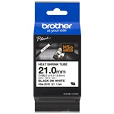 BROTHER HSE251E HEAT SHRINK TUBE LABELLING TAPE 21MM BLACK ON WHITE