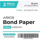 ARKIN BOND PAPER 80GSM 100M X 610MM 2 ROLLS
