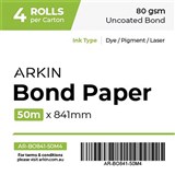 ARKIN BOND PAPER 80GSM 50M X 841MM 4 ROLLS