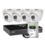 IVSEC KIT2TBNC000XA LX SERIES 4 SECURITY CAMERA SURVELLIANCE KIT BLACK