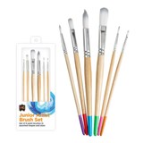 EDUCATIONAL COLOURS JUNIOR ARTIST BRUSH NATURAL SET 6