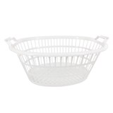 COMPASS OVAL LAUNDRY BASKET WHITE