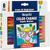 CRAYOLA COLOR CHANGE DOODLE MARKERS ASSORTED PACK 8