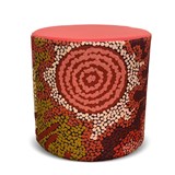 ORANGE DUST SPECTRUM EVA ROUND OTTOMAN 450 X 450 X 450MM OCHRE RED