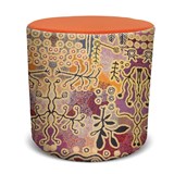 ORANGE DUST SPECTRUM EVA ROUND OTTOMAN 450 X 450 X 450MM GOLDEN ORANGE