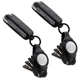 KEYSMART AIR FLEX COMPACT KEY HOLDER FOR APPLE AIRTAG BLACK PACK 2