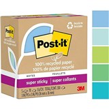 POSTIT 654R5SST SUPER STICKY NOTES 76 X 76MM 654R5SST RECYCLED OASIS PACK 5