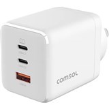 COMSOL GAN USB WALL CHARGER WITH 2 X USBC AND USBA