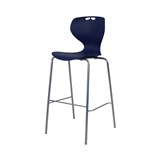 SYLEX ROSWELL 4 LEG STOOL 650MM BLUE SEAT BLACK FRAME