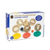 EDUCATIONAL COLOURS WOODEN DOUGH STAMPS AUSTRALIAN ANIMALS BOX 6