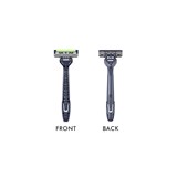 LIVINGSTONE DISPOSABLE SHAVING RAZORS TRIPLE BLADE WITH HANDLE AND LUBRICATING STRIP BLUE BOX 10