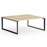 OLG ANVIL 2PERSON DSD WORKSTATION BLACK FRAME 1800 X 750MM NORDIC MAPLE