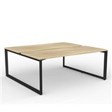 OLG ANVIL 2PERSON DSD WORKSTATION BLACK FRAME 1800 X 750MM NEW OAK RAVINE