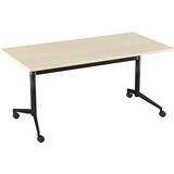 OLG UNI FLIP TABLE BLACK FRAME 1600 X 750MM NORDIC MAPLE