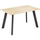OLG FLARE TABLE 4 LEG BLACK FRAME 1200 X 750MM NEW OAK RAVINE