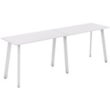 OLG FLARE BAR LEANER 6 LEG WHITE FRAME 3000MM X 750MM WHITE 2PIECE TOP