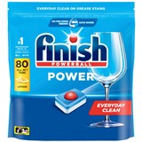 FINISH POWER DISHWASHING TABLETS LEMON SPARKLE PACK 80