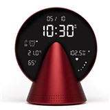 LEXON CONIC RADIO ALARM CLOCK WITH FM  BUILTIN BLUETOOTH SPEAKER RED