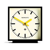 NEWGATE AMP MANTEL CLOCK BLACK WITH YELLOW HANDS