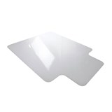 FLOORTEX CHAIRMAT KEYHOLE CARPET PVC STANDARD PILE 900 X 1210MM CLEAR
