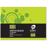 OLYMPIC SKETCH BOOK 25 LEAF 80GSM A4 BLACK PACK 10
